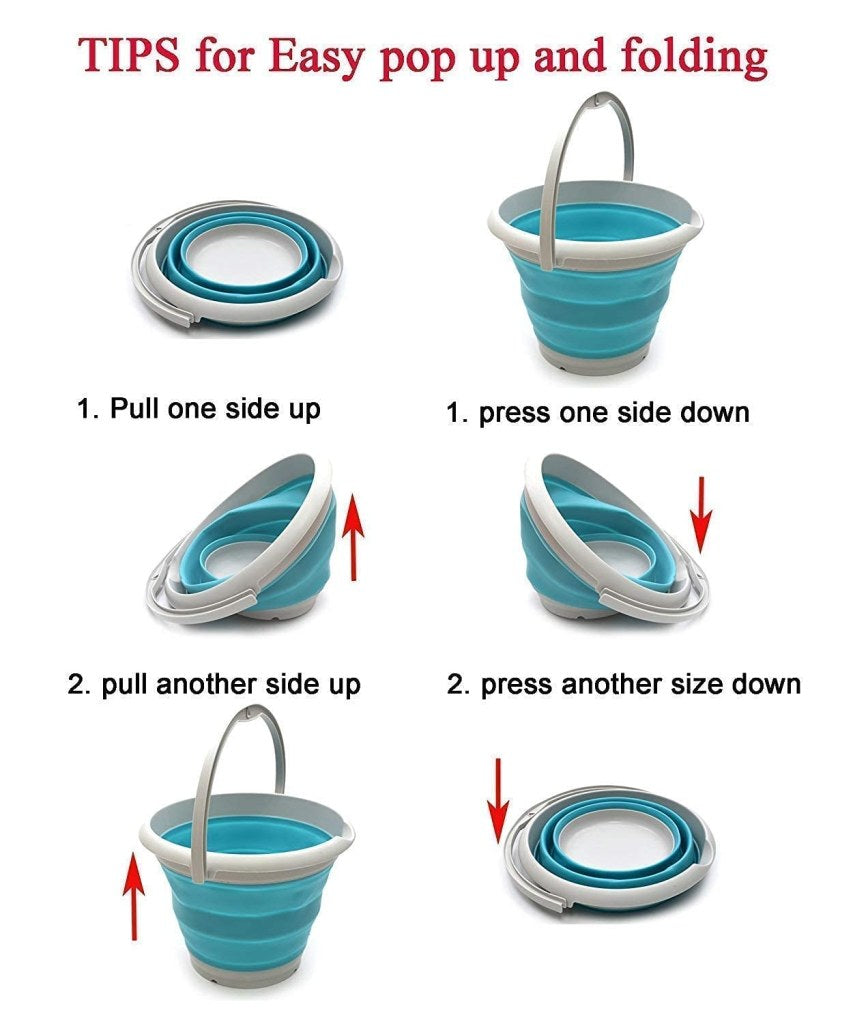 10L Silicone Folding Bucket