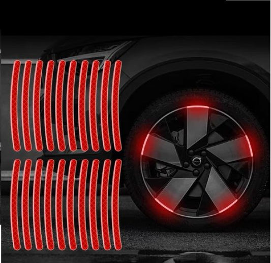 Car Wheel Reflective Strips 20 Stickers